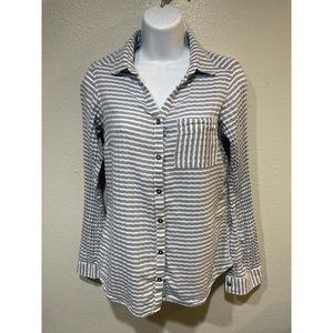 Columbia XS Striped Accordion Long Sleeve Shirt
